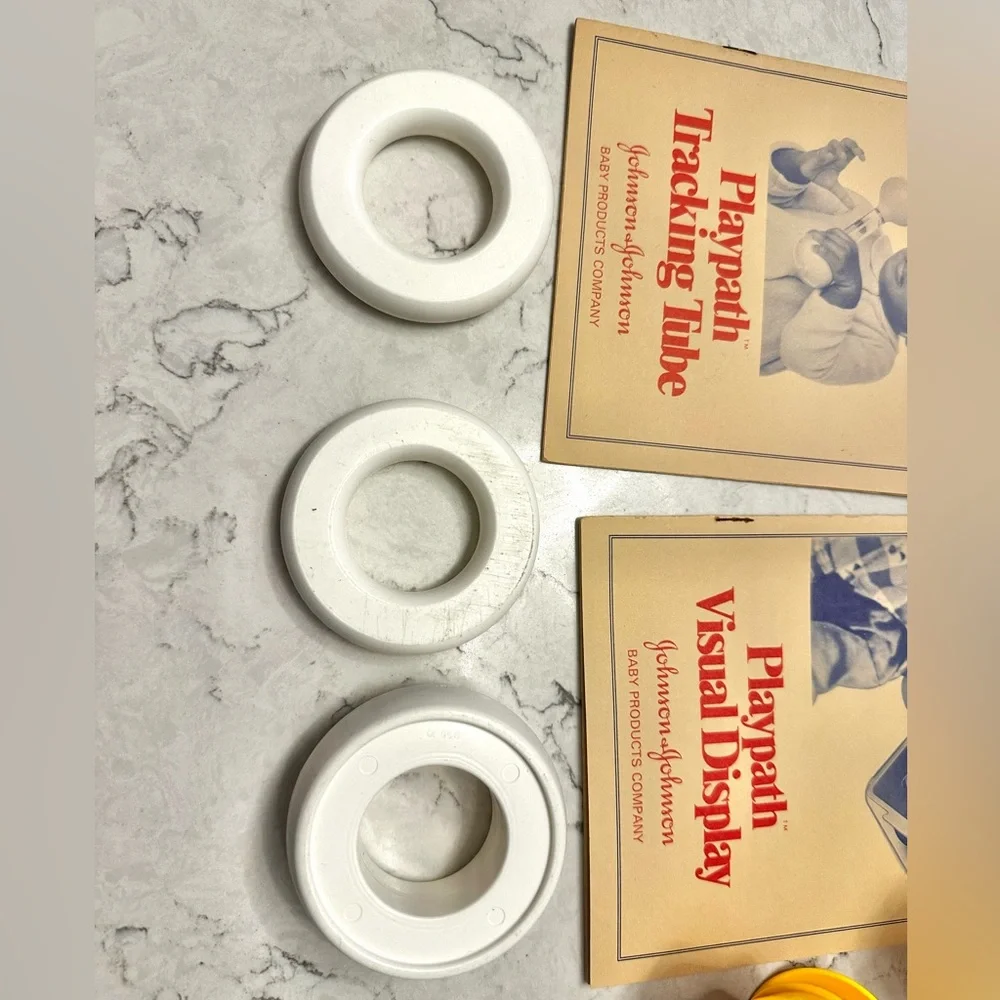 Vintage Johnson & Johnson Playpath Harbor Village Pamphlets & Tupper Toys People